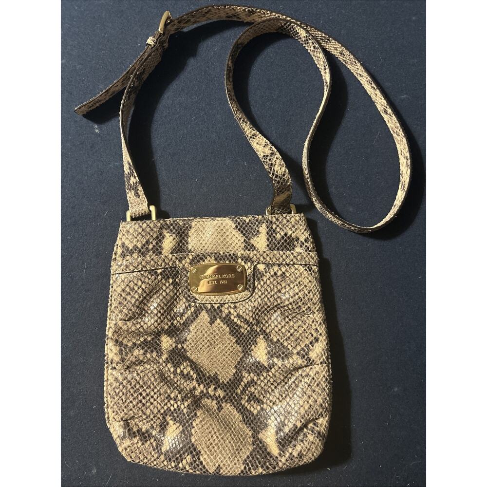 Michael Kors Crossbody Purse Faux Snake Skin